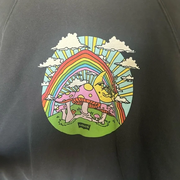 Levi's Black Sweatshirt with Colorful Graphic - Picture 2 of 8